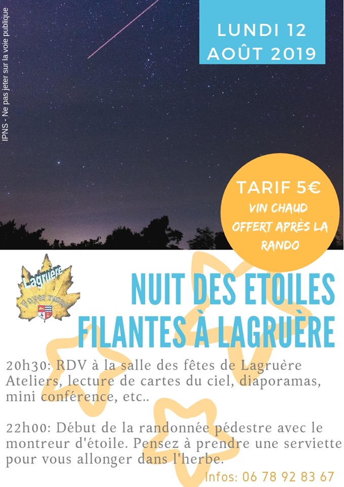 Nuit des étoiles filantes - Pari47 - Federation des ...